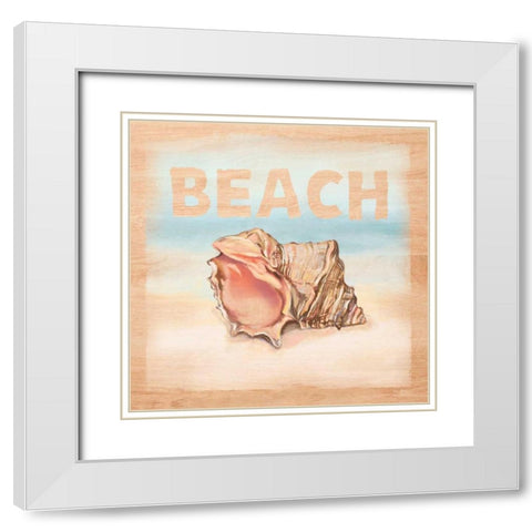 Natural Ocean Beach White Modern Wood Framed Art Print with Double Matting by Art Atelier Alliance