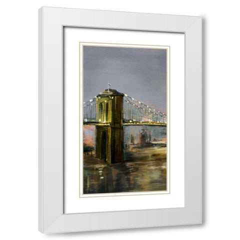 Metropolis 1 White Modern Wood Framed Art Print with Double Matting by Art Atelier Alliance