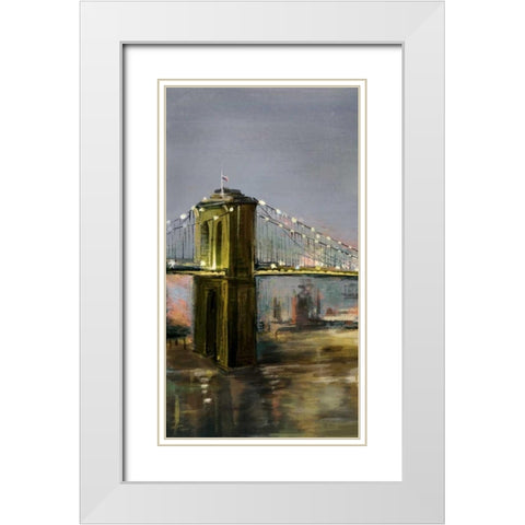 Metropolis 1 White Modern Wood Framed Art Print with Double Matting by Art Atelier Alliance