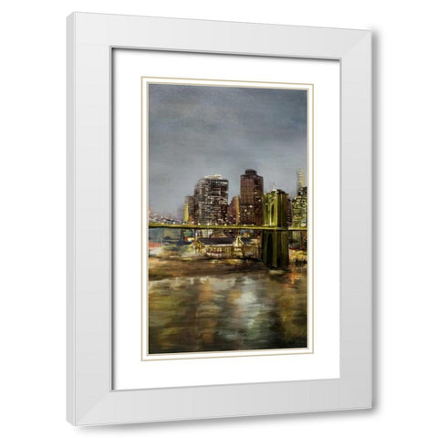 Metropolis 2 White Modern Wood Framed Art Print with Double Matting by Art Atelier Alliance