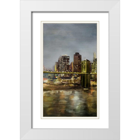 Metropolis 2 White Modern Wood Framed Art Print with Double Matting by Art Atelier Alliance