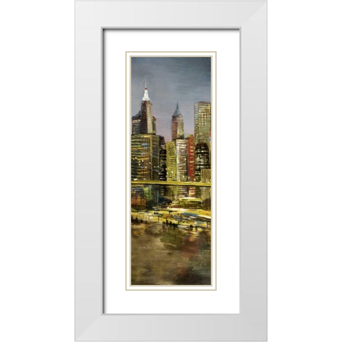 Metropolis 3 White Modern Wood Framed Art Print with Double Matting by Art Atelier Alliance