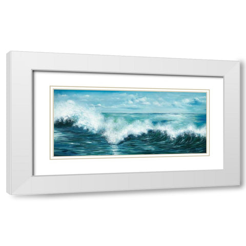 Coastal Waves  White Modern Wood Framed Art Print with Double Matting by Art Atelier Alliance