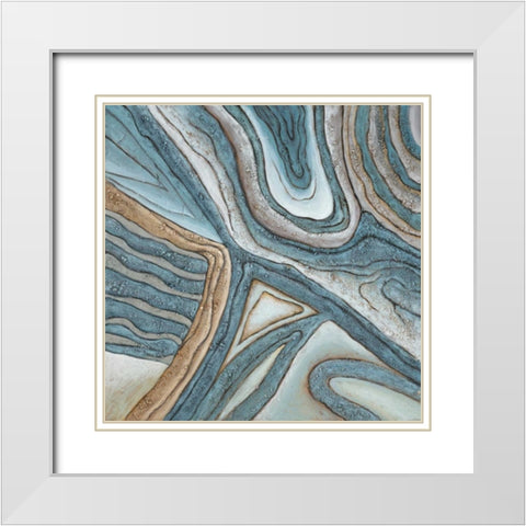 Sedimentary 1 White Modern Wood Framed Art Print with Double Matting by Art Atelier Alliance
