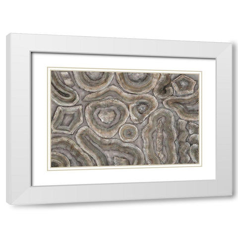 Malachite White Modern Wood Framed Art Print with Double Matting by Art Atelier Alliance