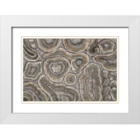 Malachite White Modern Wood Framed Art Print with Double Matting by Art Atelier Alliance