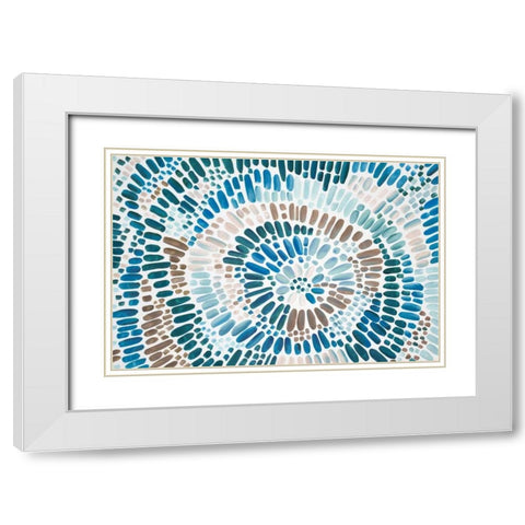 Aura  White Modern Wood Framed Art Print with Double Matting by Art Atelier Alliance