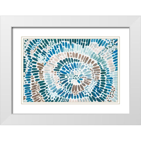 Aura  White Modern Wood Framed Art Print with Double Matting by Art Atelier Alliance