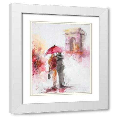 Watery Romance 1  White Modern Wood Framed Art Print with Double Matting by Art Atelier Alliance