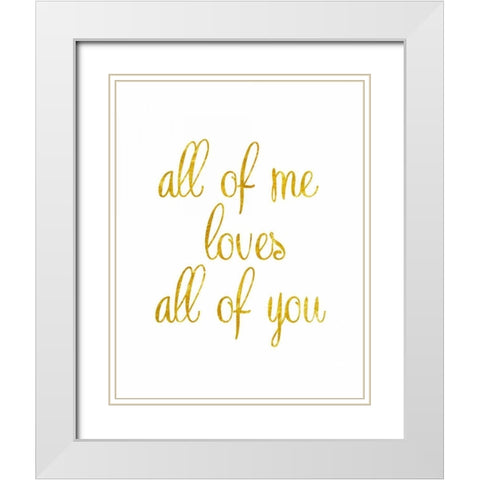 All of Me White Modern Wood Framed Art Print with Double Matting by Amori, Miyo