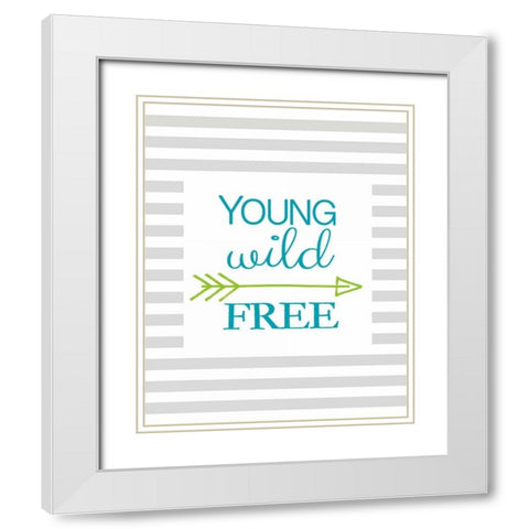 Young Wild Free White Modern Wood Framed Art Print with Double Matting by Amori, Miyo