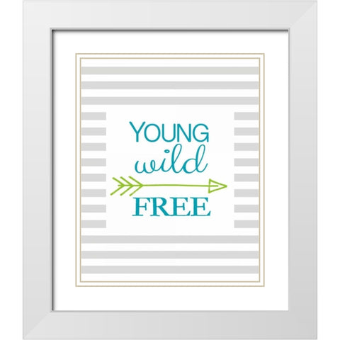 Young Wild Free White Modern Wood Framed Art Print with Double Matting by Amori, Miyo