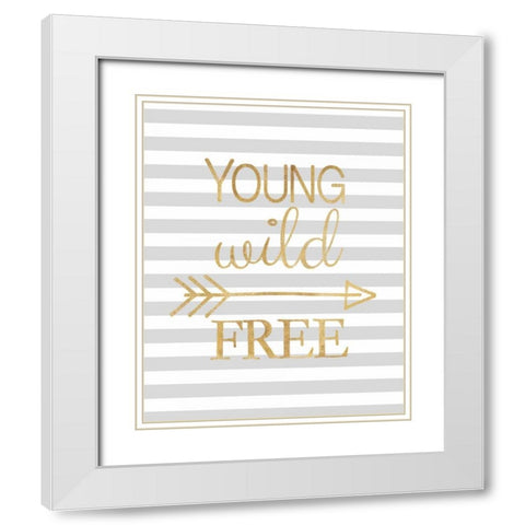 Young - Wild and Free White Modern Wood Framed Art Print with Double Matting by Amori, Miyo