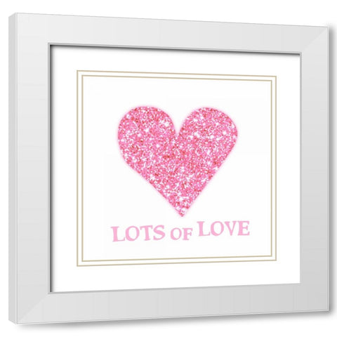 LOL White Modern Wood Framed Art Print with Double Matting by Amori, Miyo