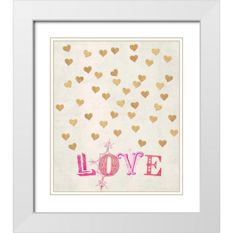 Romance Collection Love White Modern Wood Framed Art Print with Double Matting by Amori, Miyo
