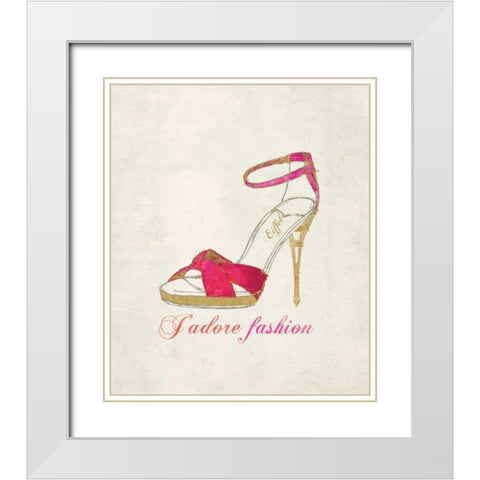 Romance Collection Fashion White Modern Wood Framed Art Print with Double Matting by Amori, Miyo