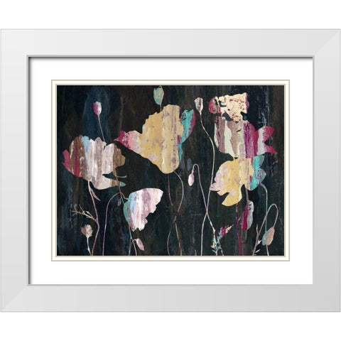 Marble Garden White Modern Wood Framed Art Print with Double Matting by Jing, Jin