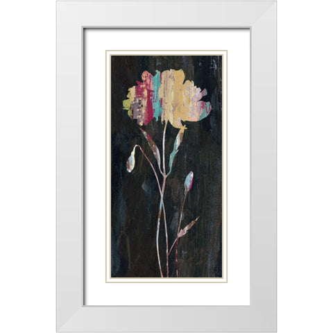 Marble Garden Flower 1 White Modern Wood Framed Art Print with Double Matting by Jing, Jin