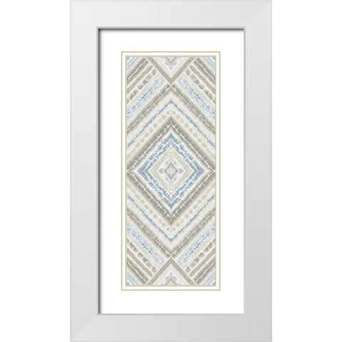 Blye Global Diamond Pattern White Modern Wood Framed Art Print with Double Matting by Grey, Marielle