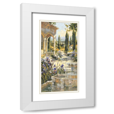 Echoes of Tuscany 1 White Modern Wood Framed Art Print with Double Matting by Simandle, Marilyn