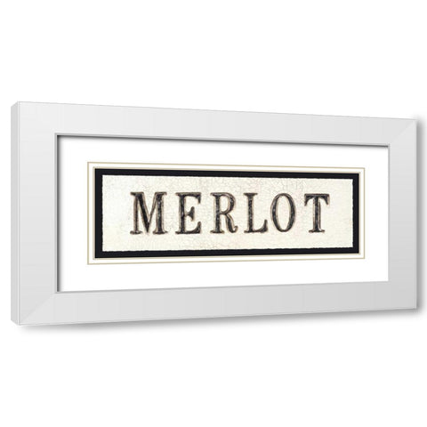 Merlot White Modern Wood Framed Art Print with Double Matting by Fabiano, Marco