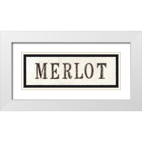 Merlot White Modern Wood Framed Art Print with Double Matting by Fabiano, Marco