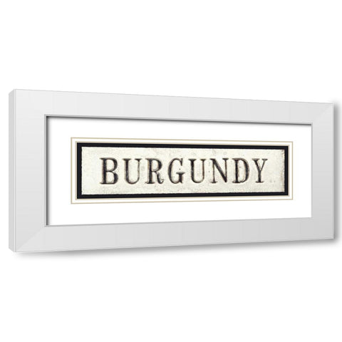 Burgundy White Modern Wood Framed Art Print with Double Matting by Fabiano, Marco