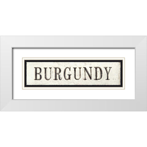 Burgundy White Modern Wood Framed Art Print with Double Matting by Fabiano, Marco