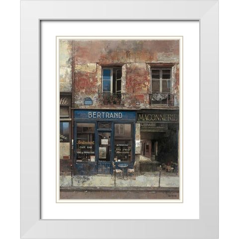 Bertrand White Modern Wood Framed Art Print with Double Matting by Hak, Chiu Tak