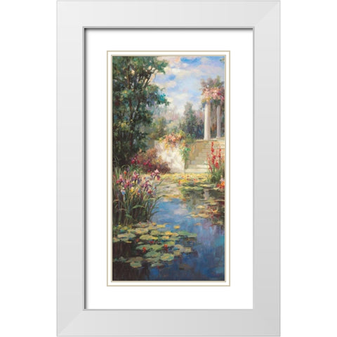 The Water Garden White Modern Wood Framed Art Print with Double Matting by Oxley, Vail