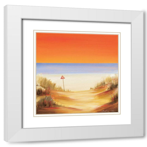 Sunset soon White Modern Wood Framed Art Print with Double Matting by Cook, Andrea