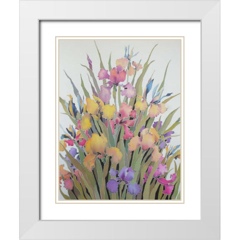 Floral Classico White Modern Wood Framed Art Print with Double Matting by Mayskaya, Alisa