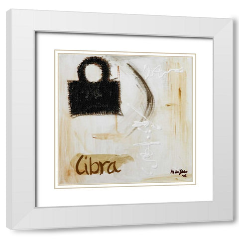 Libra White Modern Wood Framed Art Print with Double Matting by die Zakko, Art