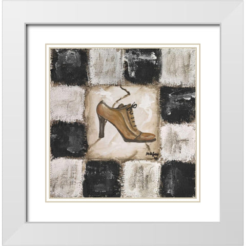 Shoe I White Modern Wood Framed Art Print with Double Matting by die Zakko, Art