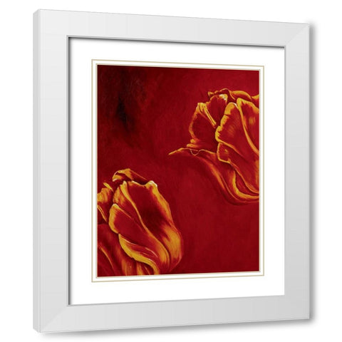 Tulips in summer I White Modern Wood Framed Art Print with Double Matting by Frederiks, Beatrix