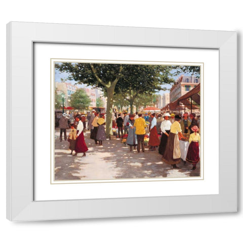 Street old days I White Modern Wood Framed Art Print with Double Matting by van Rooijen, Carel