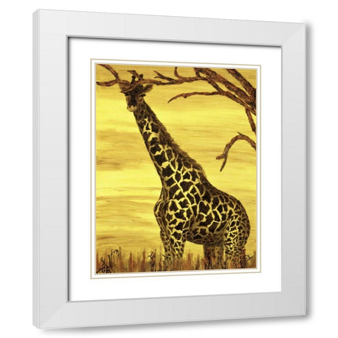 Gentle giant White Modern Wood Framed Art Print with Double Matting by Blair, David