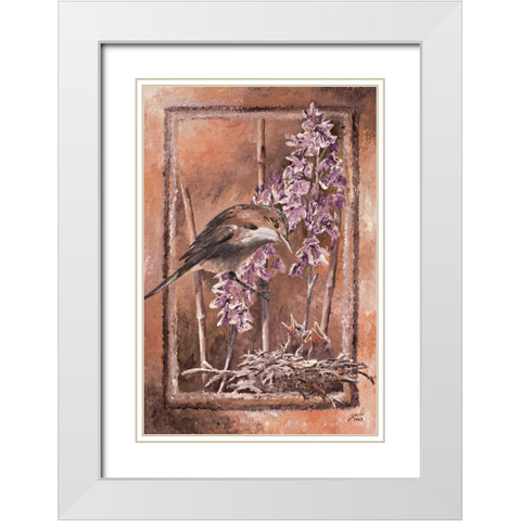Forage II White Modern Wood Framed Art Print with Double Matting by Blair, David