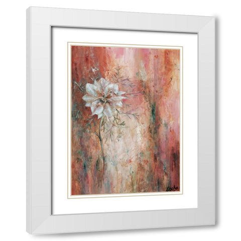 Nigella I White Modern Wood Framed Art Print with Double Matting by van den Bogerd, Escha