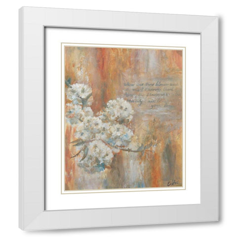 Blossoms White Modern Wood Framed Art Print with Double Matting by van den Bogerd, Escha