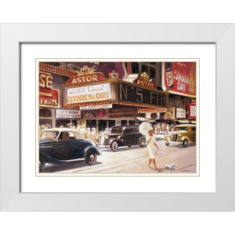 Los Angeles I White Modern Wood Framed Art Print with Double Matting by Denis, E