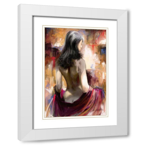 Attractive IV White Modern Wood Framed Art Print with Double Matting by Denis, E