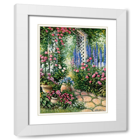 Busy lizy serenade White Modern Wood Framed Art Print with Double Matting by Erwin, Eric