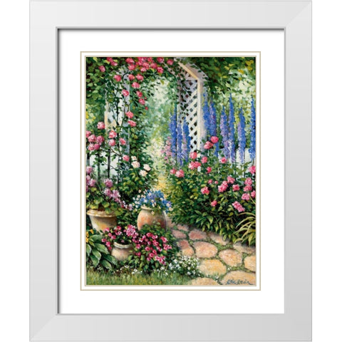 Busy lizy serenade White Modern Wood Framed Art Print with Double Matting by Erwin, Eric