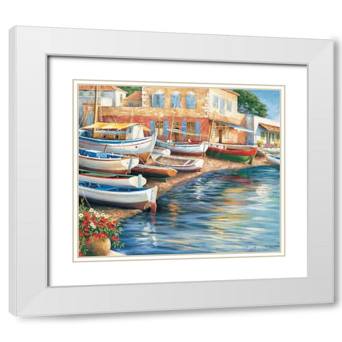 Ambiance de mediterranee I White Modern Wood Framed Art Print with Double Matting by Erwin, Eric