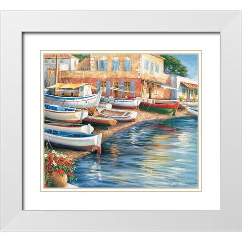 Ambiance de mediterranee I White Modern Wood Framed Art Print with Double Matting by Erwin, Eric