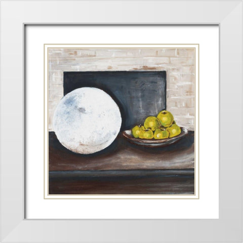 Browny stillife White Modern Wood Framed Art Print with Double Matting by Elki,O