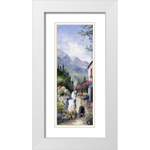 Italia I White Modern Wood Framed Art Print with Double Matting by Layne, Elise