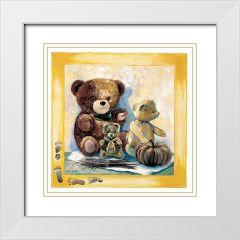 Bear feat White Modern Wood Framed Art Print with Double Matting by Withaar, Rian