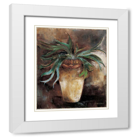 Horn Fern White Modern Wood Framed Art Print with Double Matting by Withaar, Rian